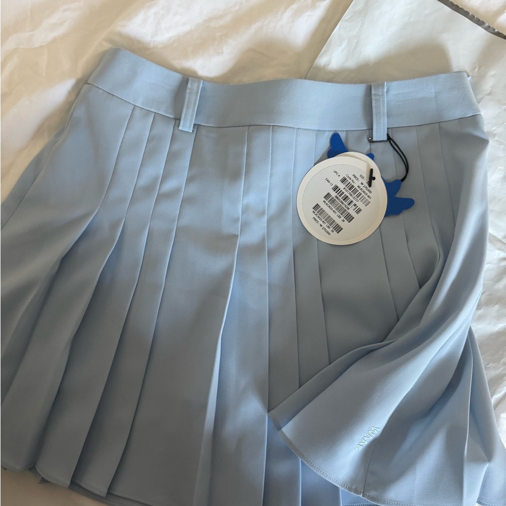 Light Blue Pleated Women's Skirt